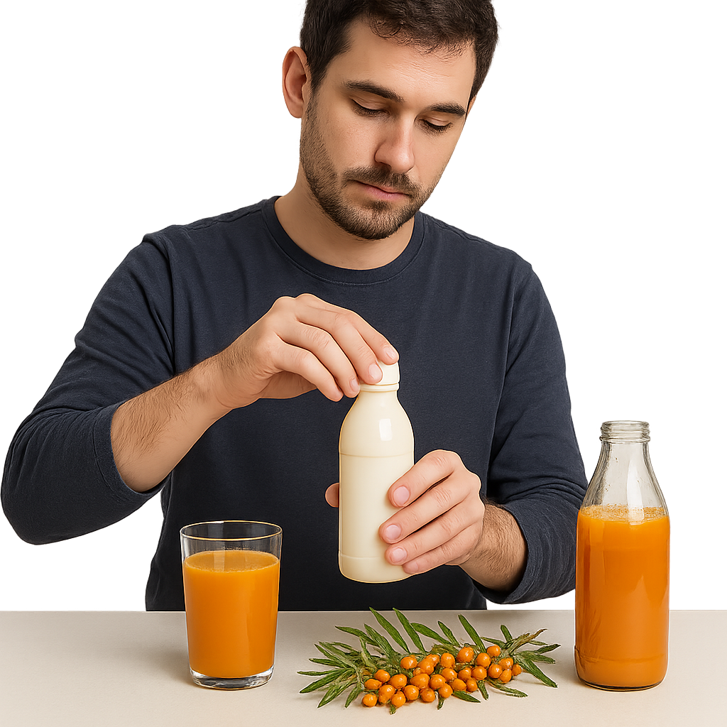 Seabuckthorn Made in Himachal Pulp Juice, Liquid Concentrate 250ML