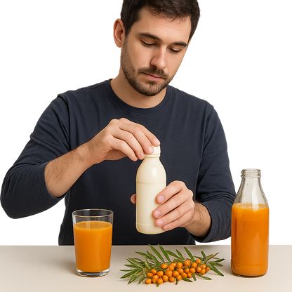 Seabuckthorn Made in Himachal Pulp Juice, Liquid Concentrate 250ML