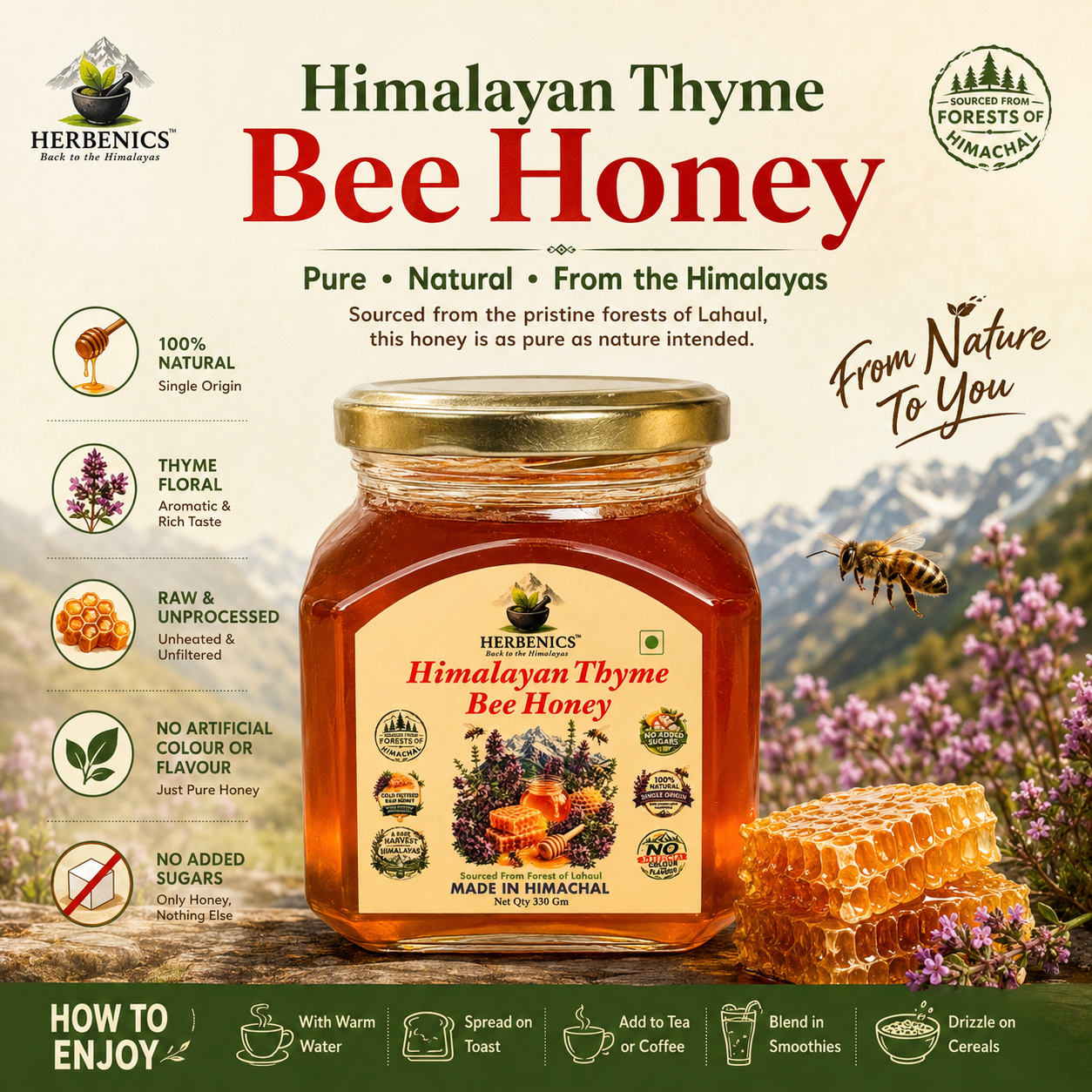 Himalayan Thyme Bee Honey