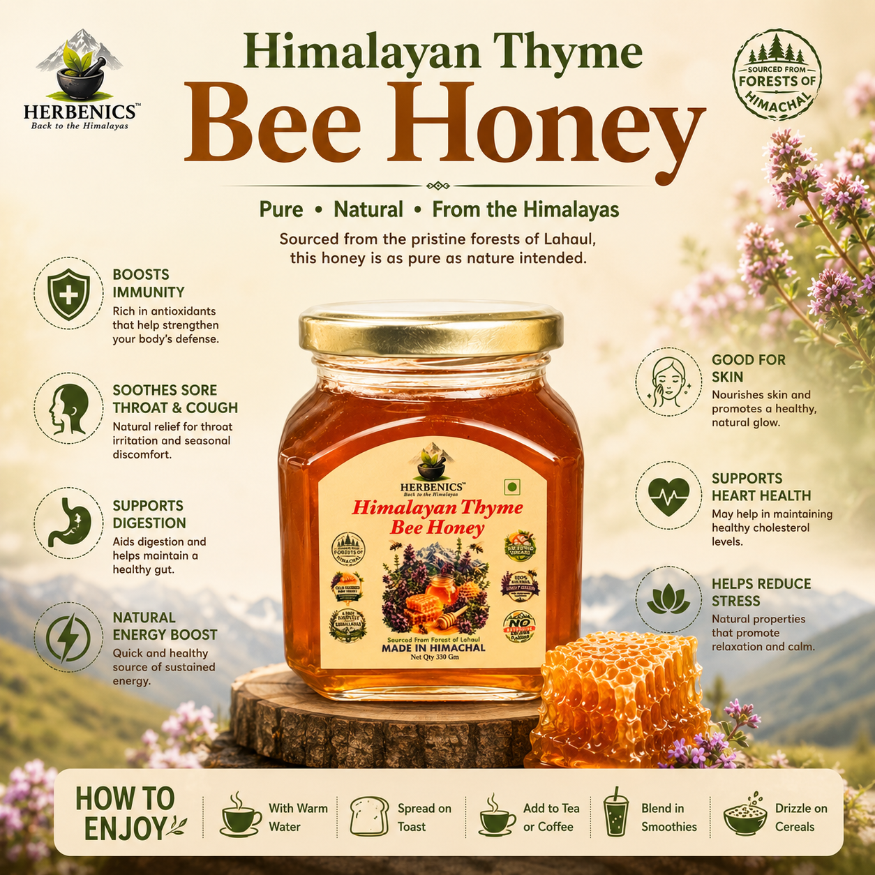 Himalayan Thyme Bee Honey