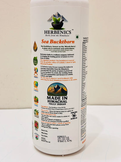 Sea Buckthorn Made In Himachal Pulp Juice, Liquid Concentrate 500ml