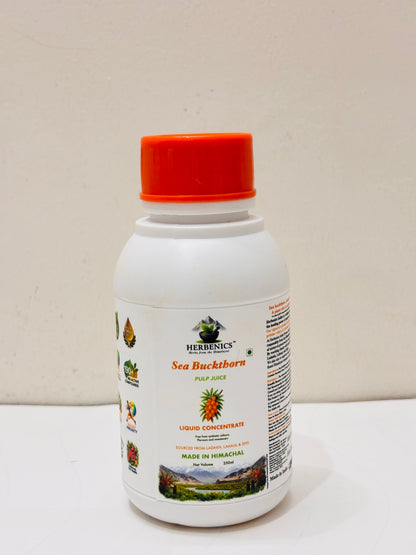 Seabuckthorn Made in Himachal Pulp Juice, Liquid Concentrate 250ML