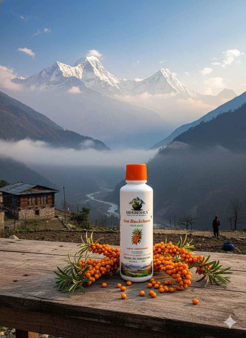 Sea Buckthorn Made In Himachal Pulp Juice, Liquid Concentrate 500ml
