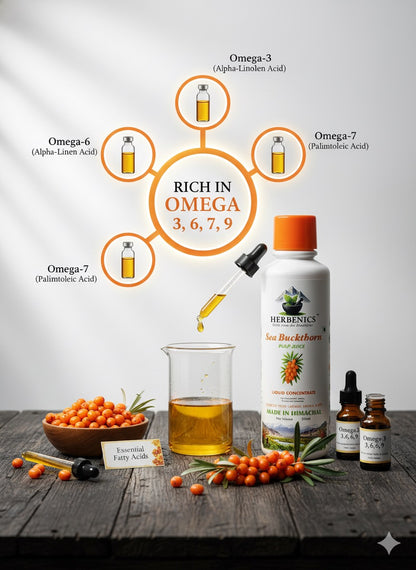 Sea Buckthorn Made In Himachal Pulp Juice, Liquid Concentrate 500ml