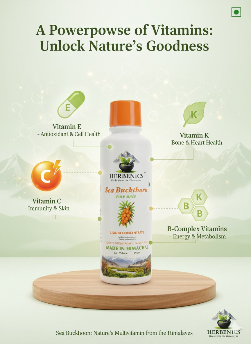 Sea Buckthorn Made In Himachal Pulp Juice, Liquid Concentrate 500ml